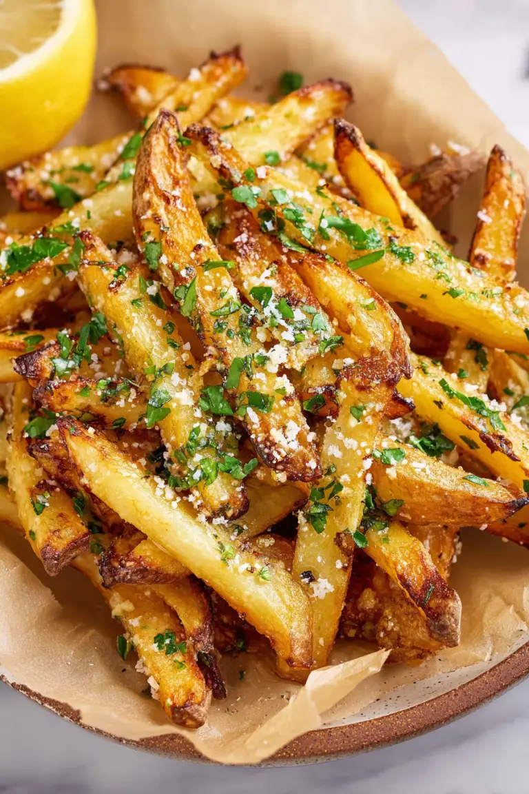 Garlic Parmesan Air Fryer Fries