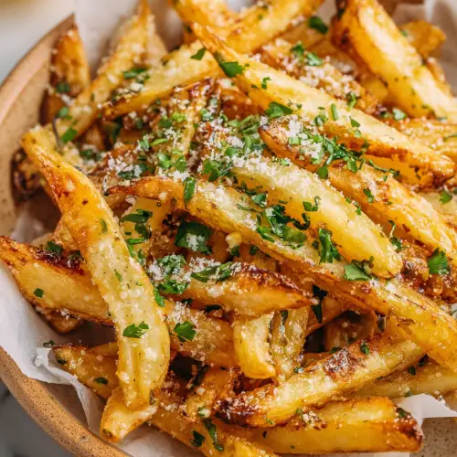 Garlic Parmesan Air Fryer Fries