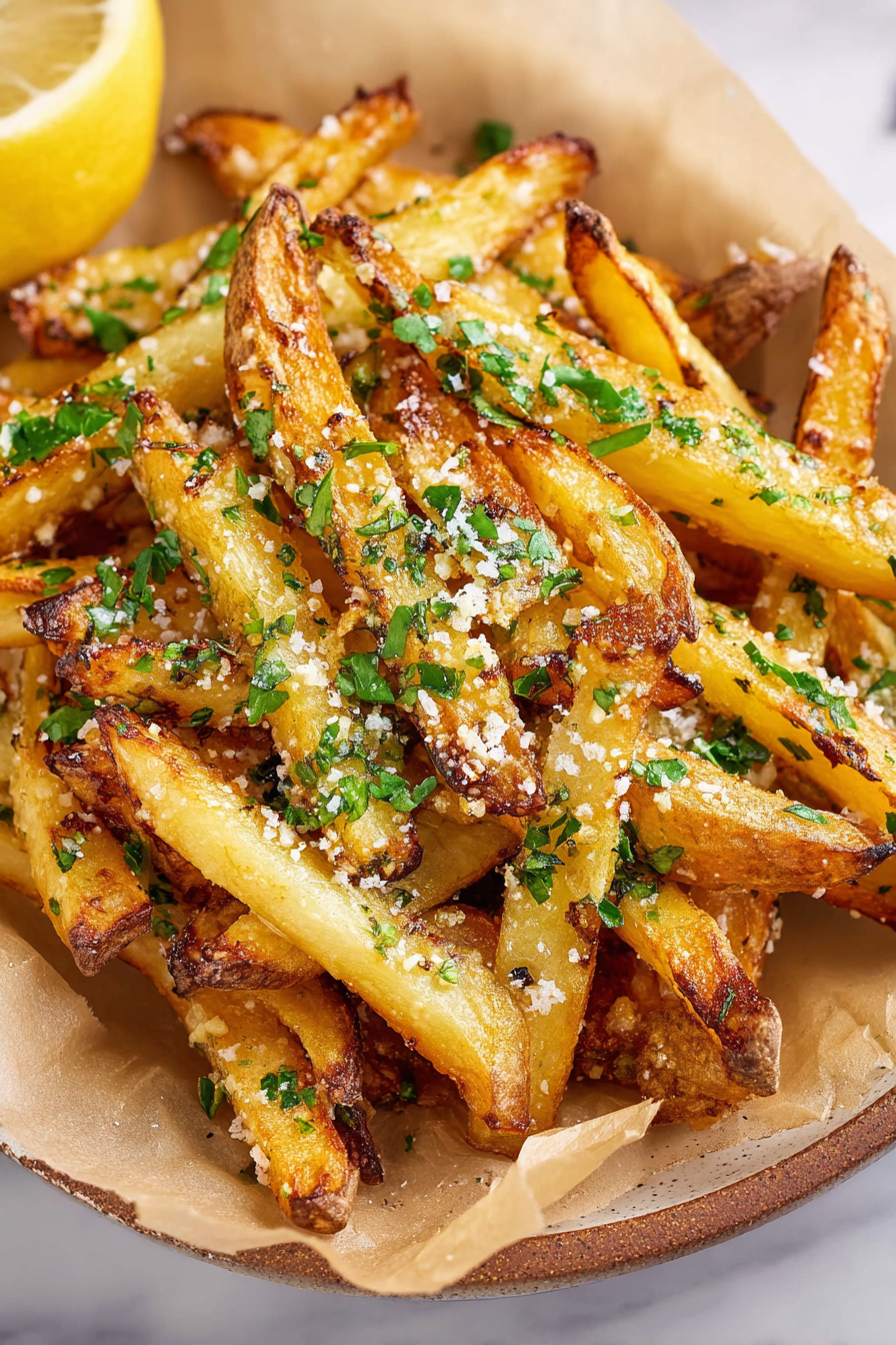 Garlic Parmesan Air Fryer Fries