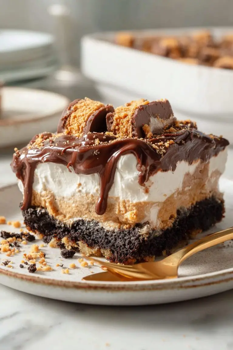 Peanut Butter Cup Lasagna Lush