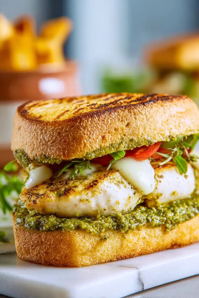 Toasted Pesto Chicken Sandwich