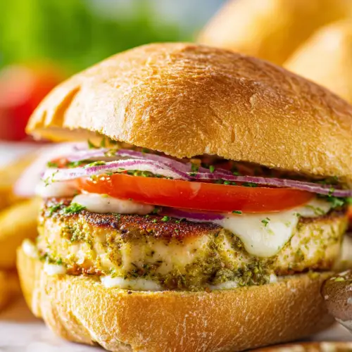 Toasted Pesto Chicken Sandwich