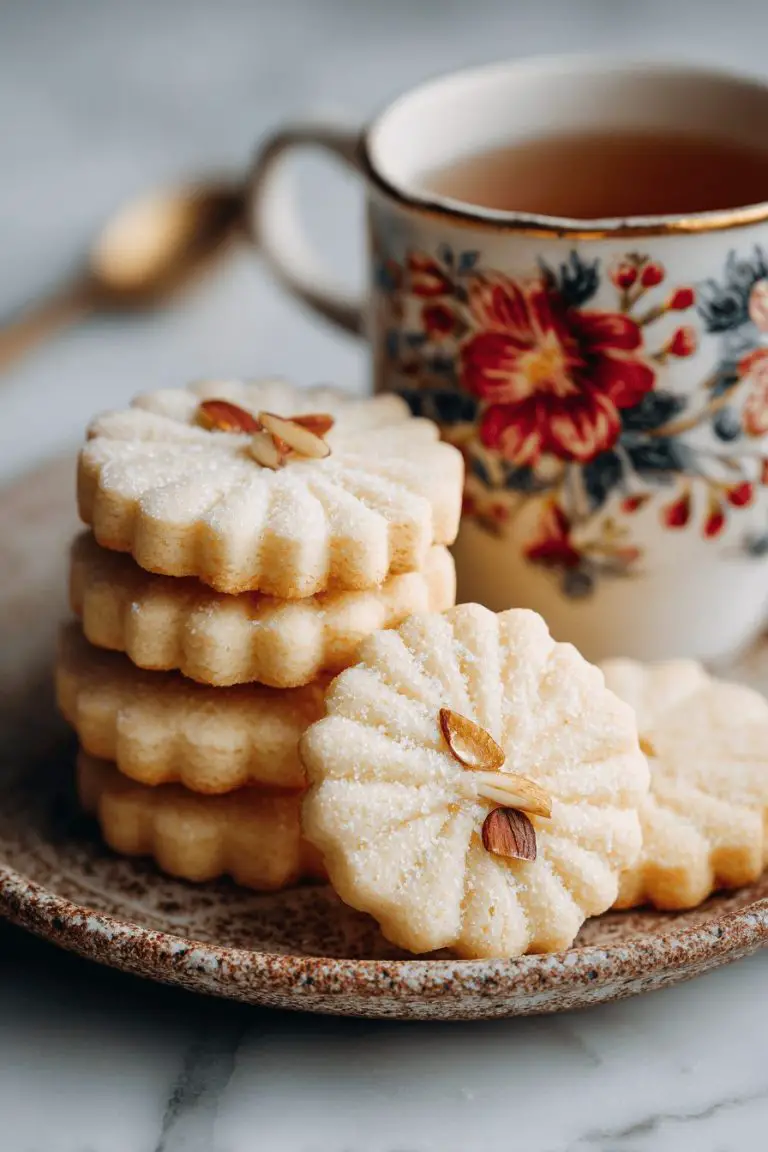 Amaretto Shortbread Cookies Recipe