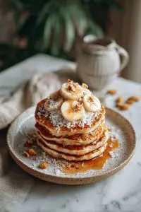 Apple Cinnamon Oatmeal Pancakes