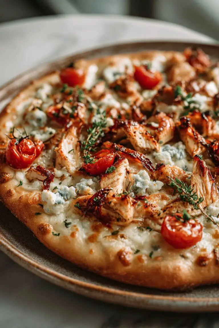 BBQ Chicken Blue Cheese Pizza