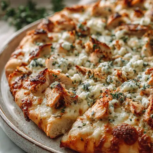 BBQ Chicken Blue Cheese Pizza