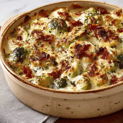 Bacon Brussels Sprouts Gratin Recipe