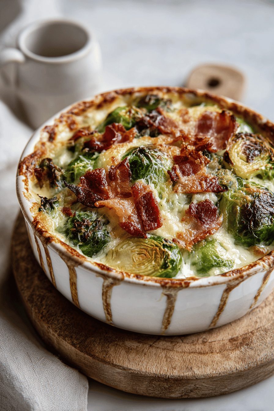 Bacon Brussels Sprouts Gratin Recipe