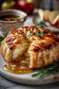 Baked Brie with Apple Compote