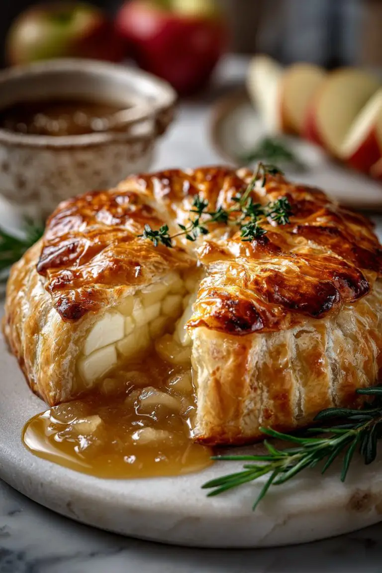 Baked Brie with Apple Compote