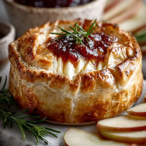 Baked Brie with Apple Compote