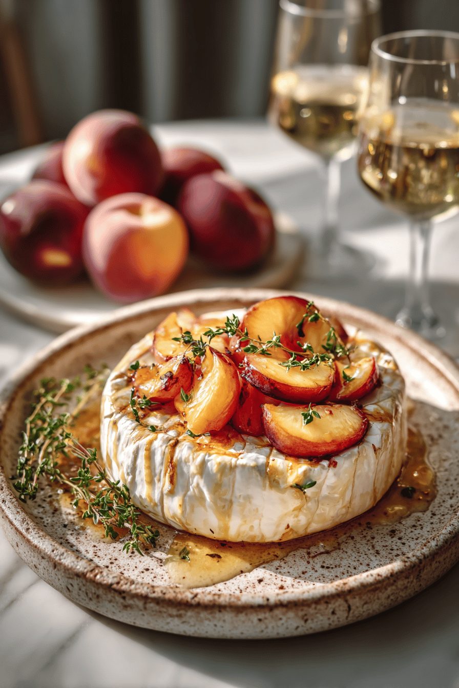 Baked Brie with Jezebel Peaches Recipe