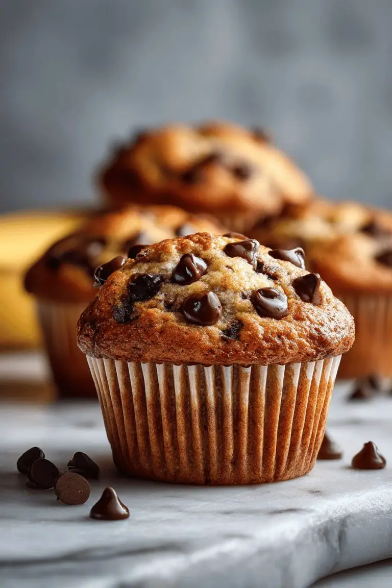 Banana Espresso Chocolate Chip Muffins