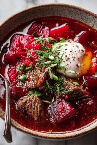 Beef Beet Borscht Recipe