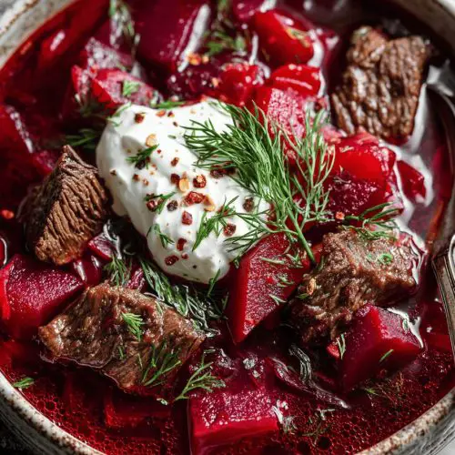 Beef Beet Borscht Recipe