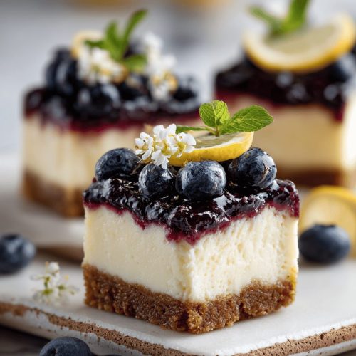 Blueberry Lemon Cheesecake Bars