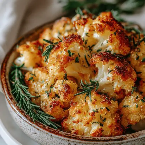 Cheesy Oven-Roasted Cauliflower