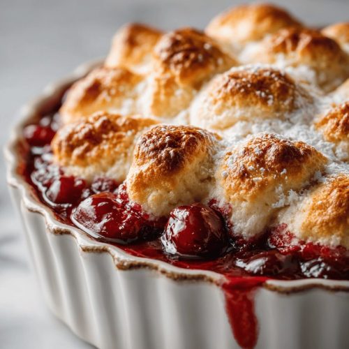 Cherry Cheese Cobbler with Crescent Rolls