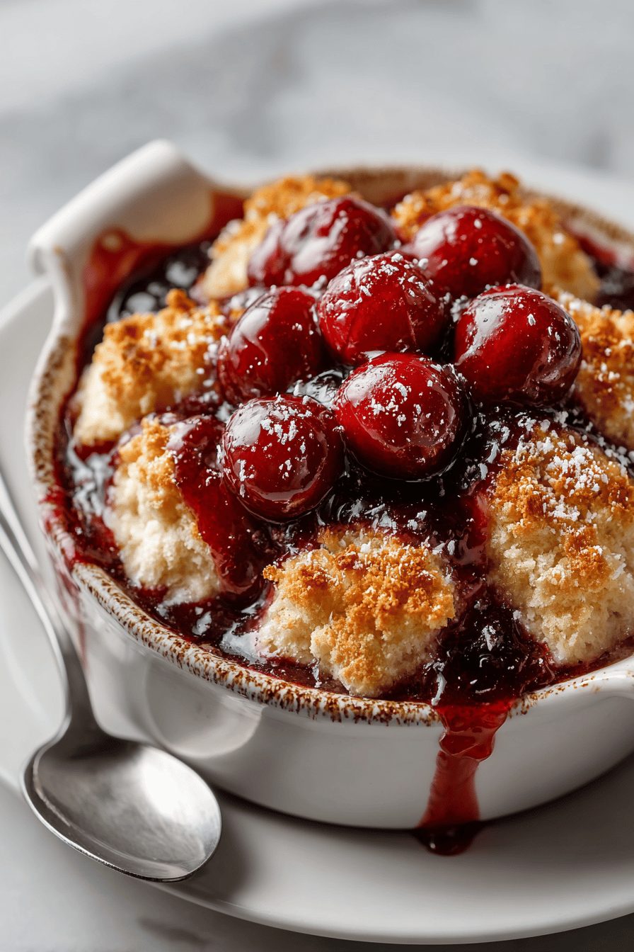 Cherry Cheese Cobbler with Crescent Rolls