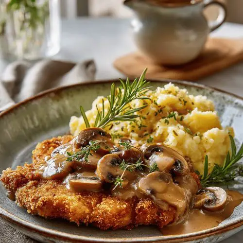 Chicken Fried Steak with Mushroom Gravy