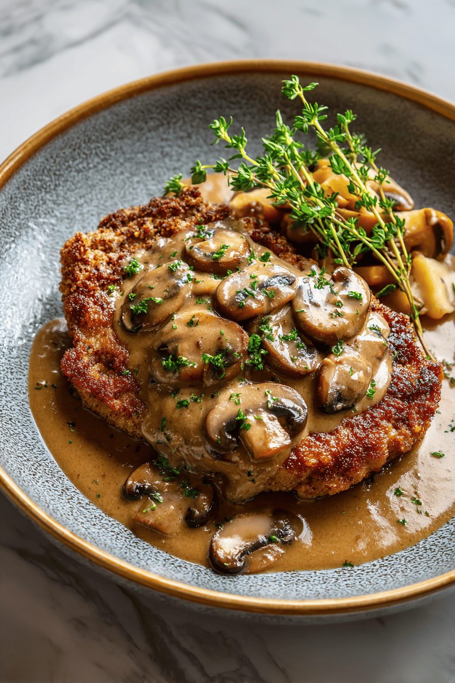 Chicken Fried Steak with Mushroom Gravy