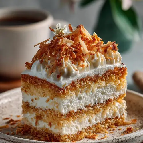 Coconut Layered Cake Delight