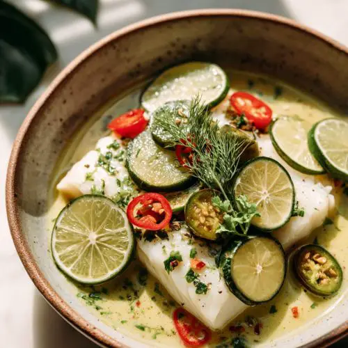 Coconut Lime Poached Cod Recipe