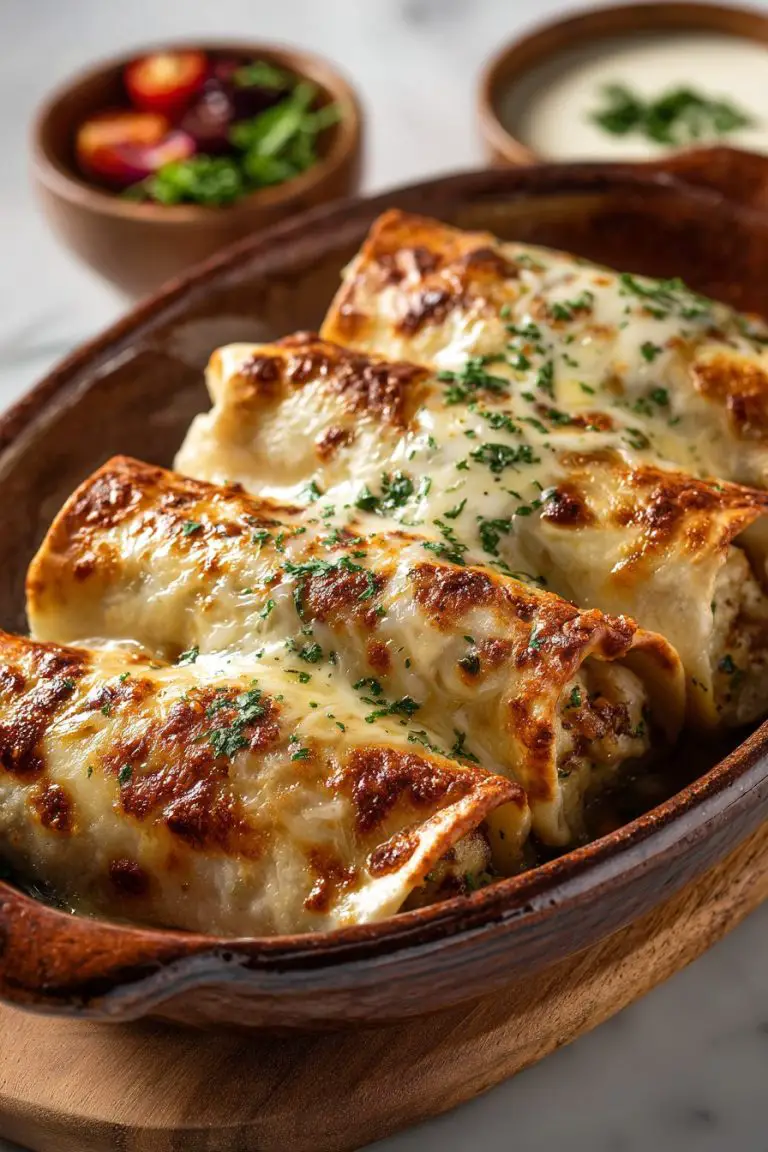 Creamy Baked Chicken Chimichangas