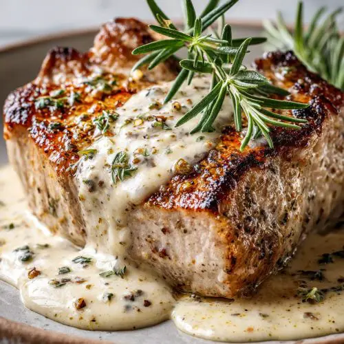 Creamy Garlic Parmesan Pork Chops