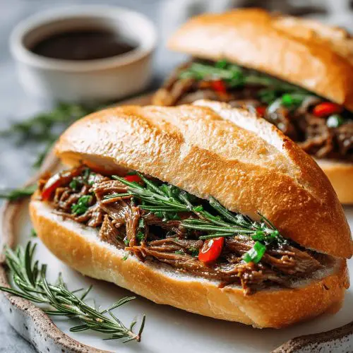 Crock Pot Italian Beef Sandwiches