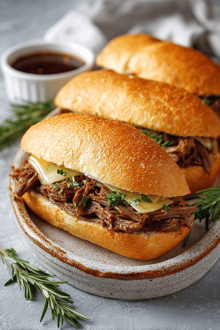 Crock Pot Italian Beef Sandwiches