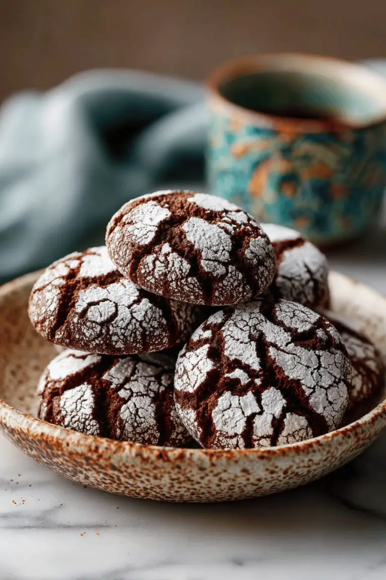 Dark Mocha Crinkle Cookies