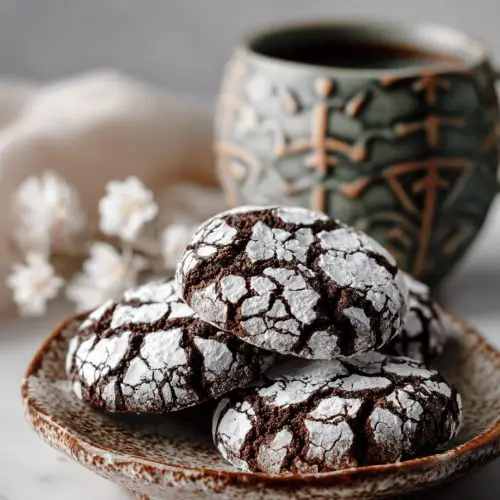 Dark Mocha Crinkle Cookies