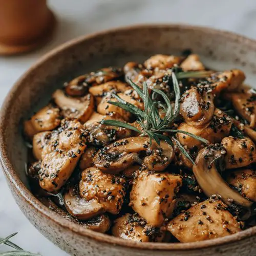 Easy Black Pepper Chicken with Mushrooms