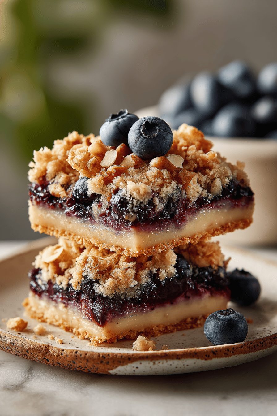 Easy Blueberry Crumble Bars