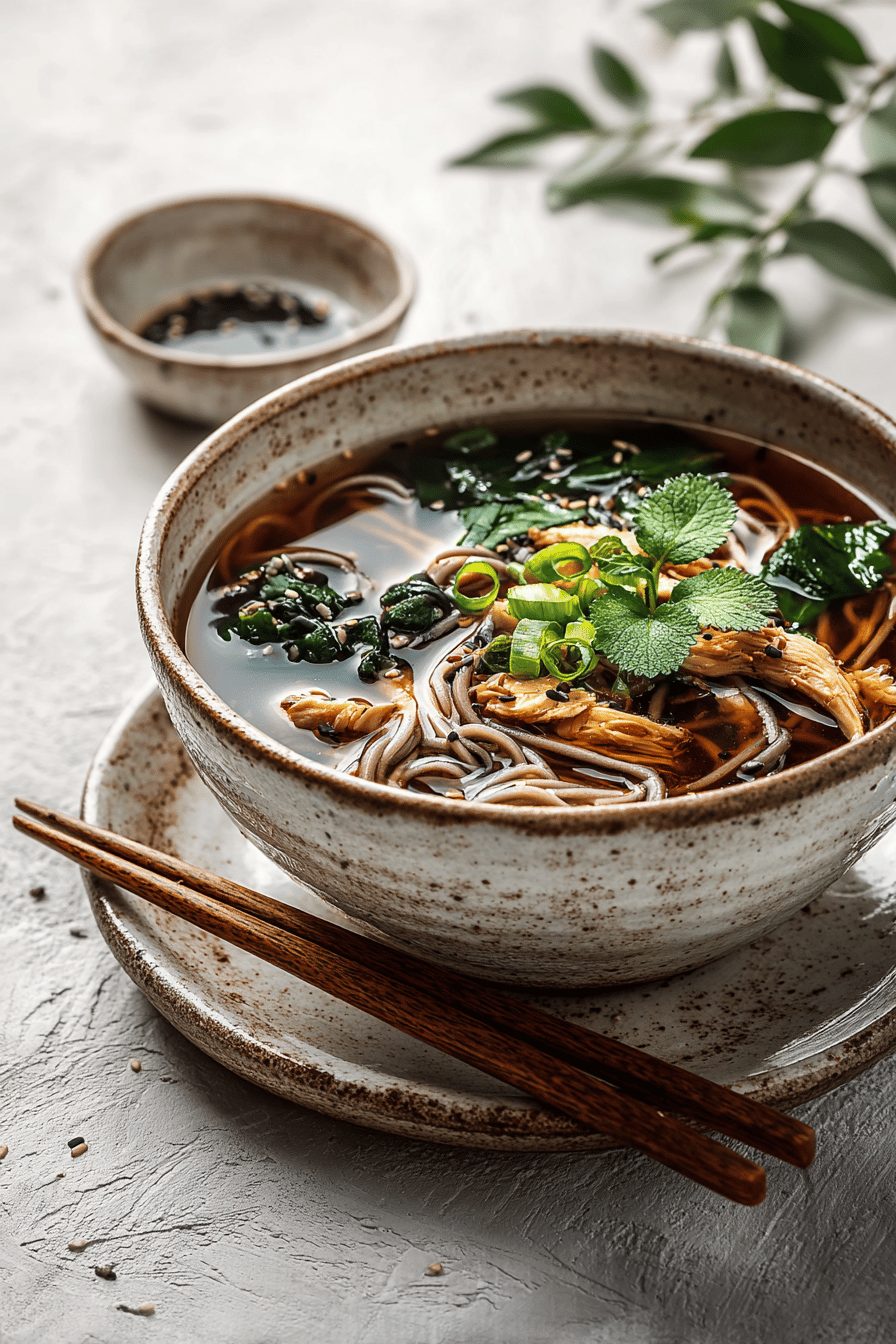 Easy Chicken Soba Noodle Soup