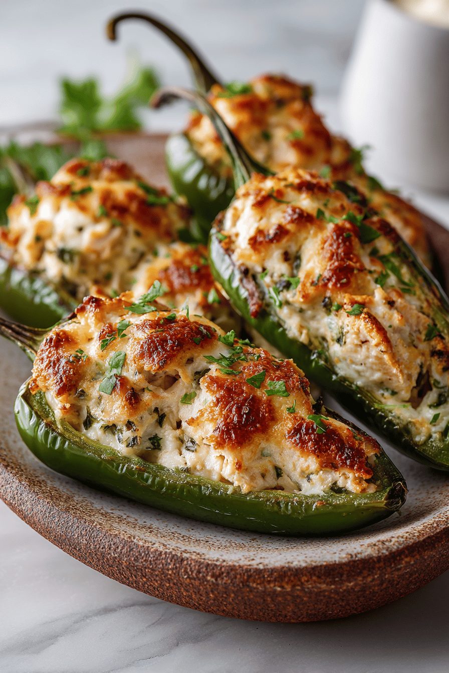 Easy Chicken Stuffed Jalapenos