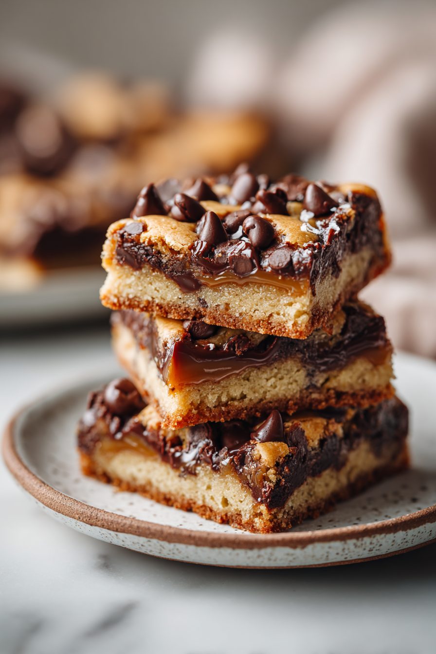 Easy Chocolate Chip Caramel Bars