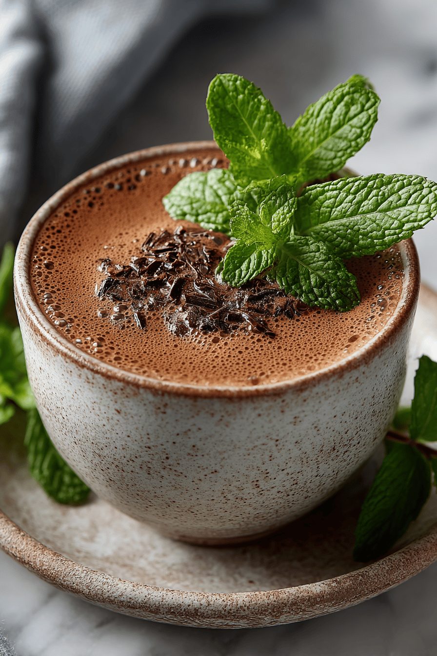 Easy Chocolate Peppermint Mocktail