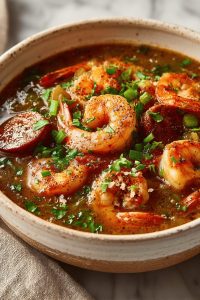 Easy Creole Shrimp and Sausage Gumbo