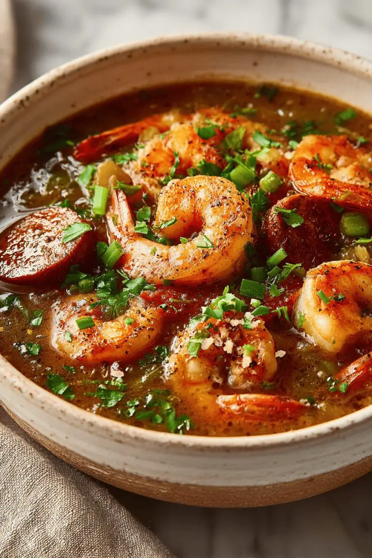 Easy Creole Shrimp and Sausage Gumbo