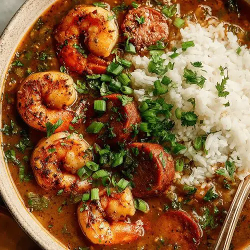Easy Creole Shrimp and Sausage Gumbo