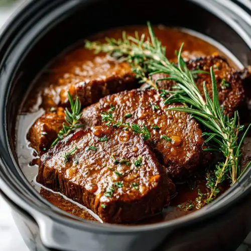 Easy Crock Pot Round Steak and Gravy