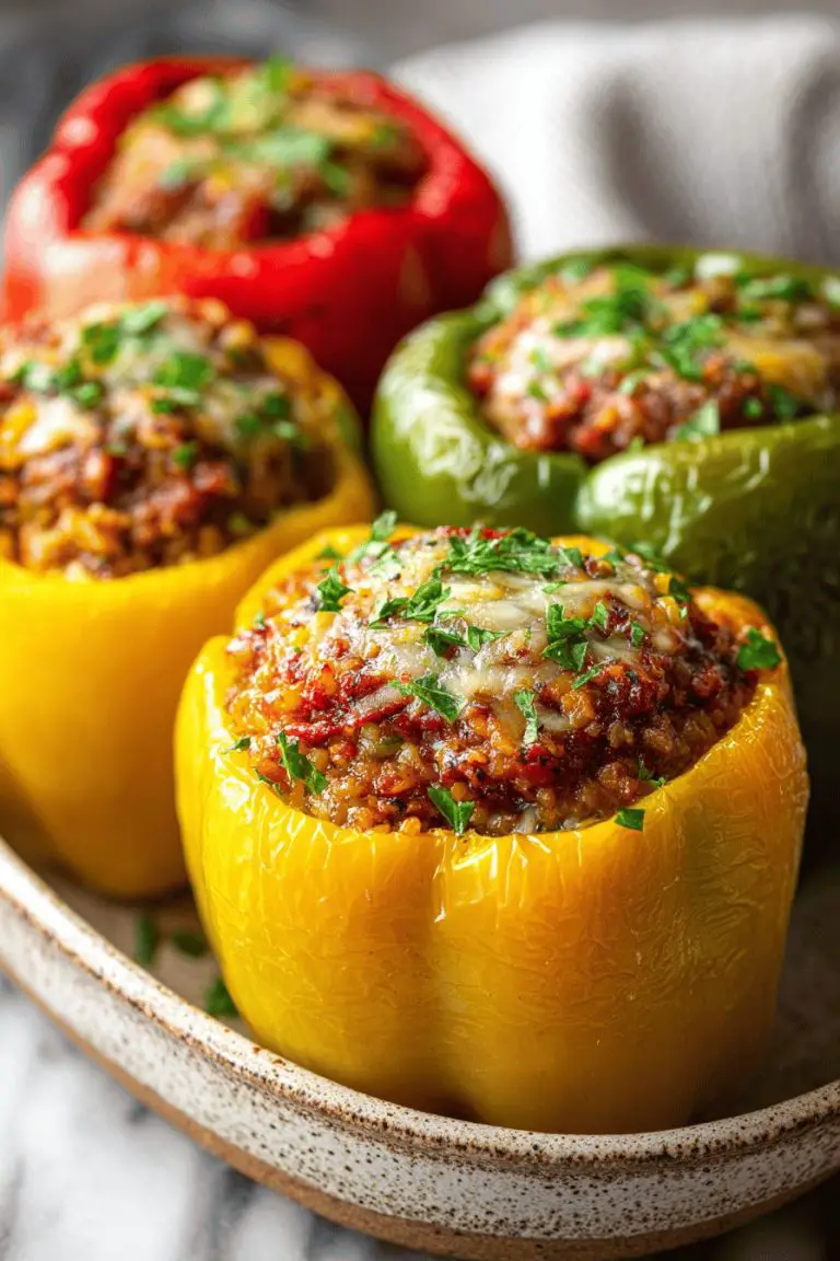 Easy Crock Pot Stuffed Peppers