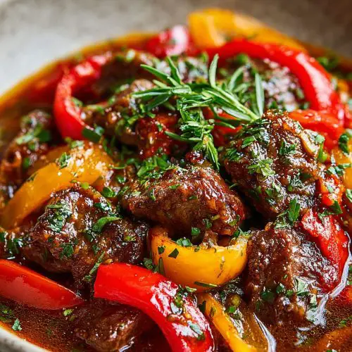 Easy Crockpot Pepper Steak Recipe