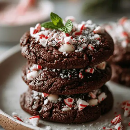Easy Double Chocolate Peppermint Cookies
