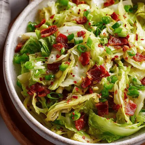 Easy Fried Cabbage with Bacon