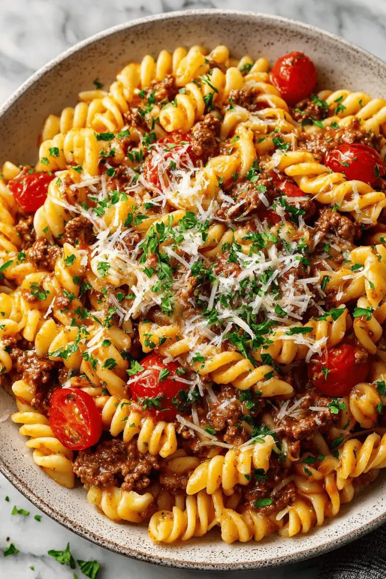 Easy Ground Beef Pasta Skillet Recipe