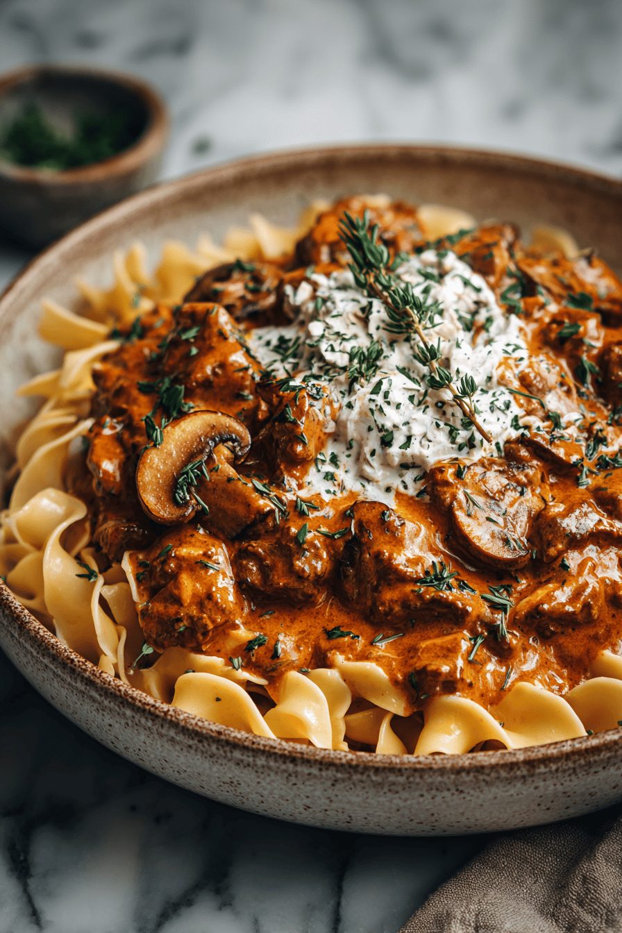 Easy Ground Beef Stroganoff Recipe