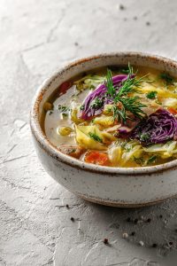 Easy Ham Bean Cabbage Soup